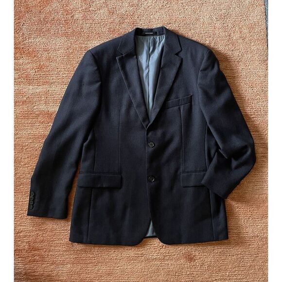 Hugo Boss Men’s 40R Blue Cashmere Wool Blazer Sport Coat Made in Turkey - Picture 1 of 12